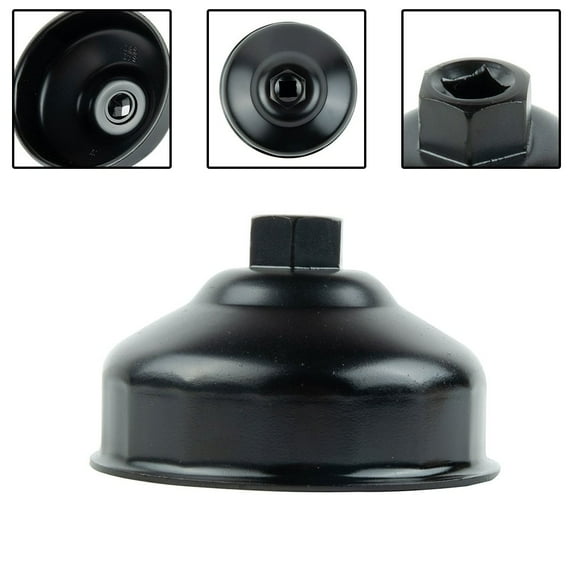 Rooha 86Mm 16 Flute Oil Filter Wrench Housing Cap Remover Tools For Bmw For Volvo Engines Parts Filter Wrench Cover Black Cap