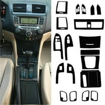 Rooha Accessory Interior Sticker Black Car Carbon Fiber For Honda Accord 7Th