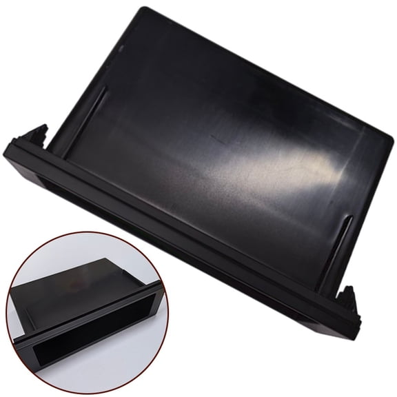 Rooha Black Abs 1 Din Car Stereo Radio Refitting Dashboard Storage Box Car Player Dashboard Car Audio Modified Storage Box Accessories