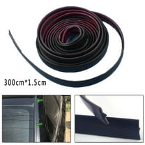 Rooha Black Rubber Seal Strip Car Universal Windshield With Tape 3Meter*1.5Cm Front Rear Triangle Replacement Durable
