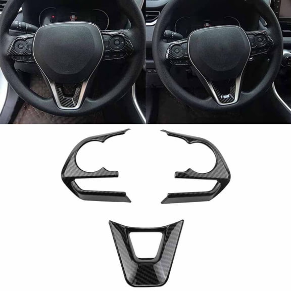 Rooha Car Internal Steering Wheel Strip Cover Trim For Toyota For Rav4 (Xa50) 2019-2023 Interior Mouldings Interior Accessories
