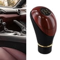 thumbnail image 1 of Rooha Car Manual Leather Gear Shift Knob 5 Speed Shifter Lever Handle Compatible With Most Manual Vehicles Adapter Sizes, 1 of 9