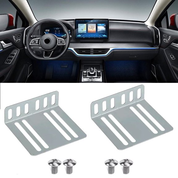 Rooha Dvd Mounting Bracket 2 Din Car Radio Installation Kit Mp5 Mounted Holder Support Stand Auto Radio Fixed Rack Set Metal