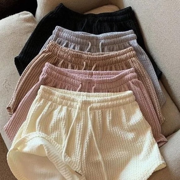 Rooha Everyday Use Black Comfortable Shorts Soft Comfortable Shorts Beach Casual Shorts New Condition Solid Pattern Commuting Outfit