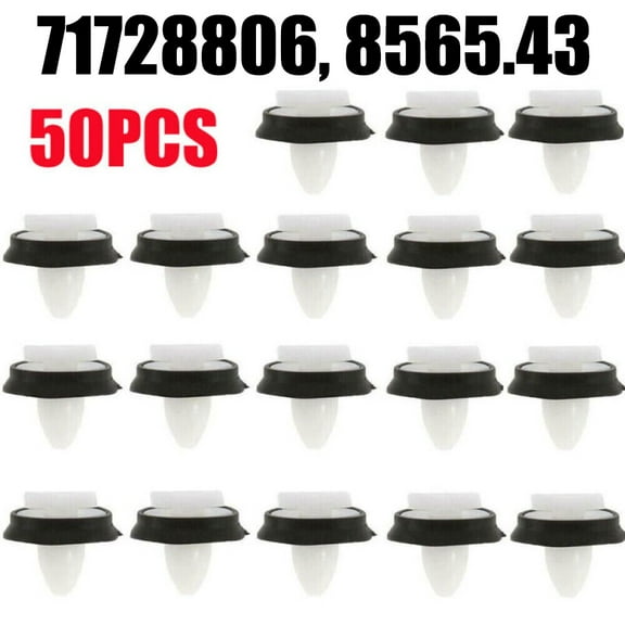 Rooha Exterior Door Trim Clips Auto Parts Car Accessories Plastic Practical Replacement White + Black Easily Install Elegant Design