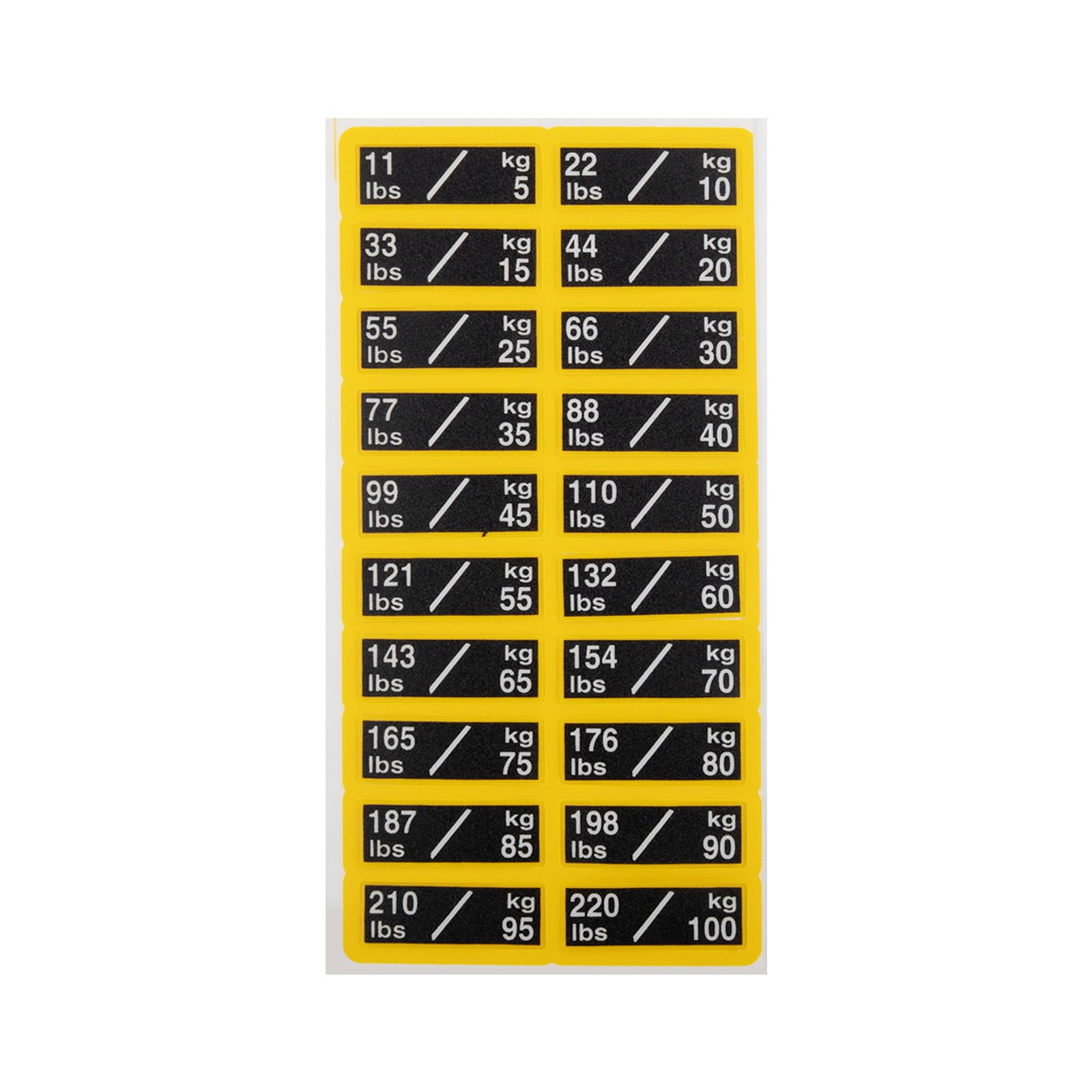 Rooha Fitness Equipment Weight Stickers 2.5-50/5-100/5-150Kg 10-100Lb ...