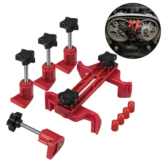 Rooha Gear Locking Tool Universal Camshaft Dual Cam Clamp Alignment Timing Belt Holder Red Brand New Car Repair Tool Timing Tool Sets