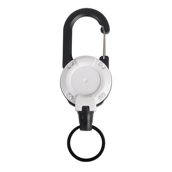 Rooha Heavy Duty Retractable Badge Reel With Carabiner Clip For Keys And Id Accessory