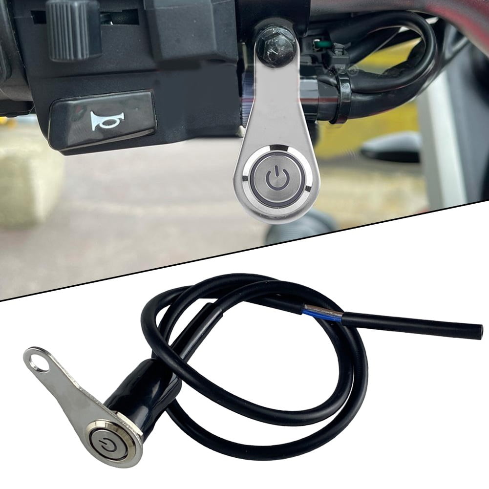 Rooha Led Motorcycle On/Off Switch Handlebar Mount Push Button 12V ...