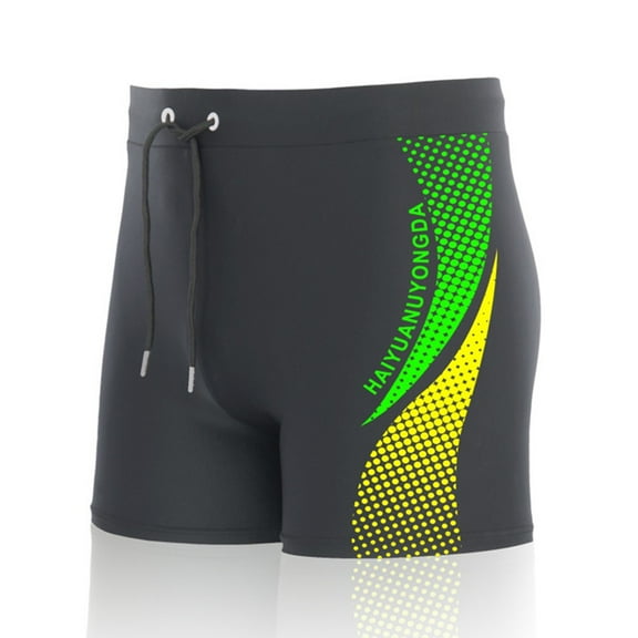 Rooha Men Swimming Trunks Quick-Drying Beach Shorts Swim Boxer Trunks With Drawstring Lined L-5Xl Swim Briefs Man Sportswear