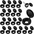 thumbnail image 1 of Rooha Plastic Hinged Clips With Screw Cover Black For Car Decoration (50Pcs), 1 of 7