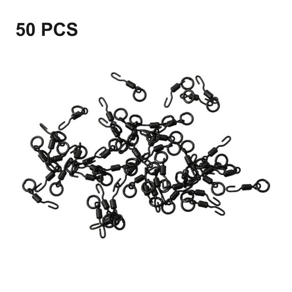 MOD ROUND RIG RINGS - Matt Black Carp Fishing Blow Back Rigs - 5 Sizes Available