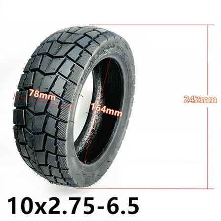 Rooha Tubeless Off-Road Tire 10X2.75-6.5 Tire Electric Scooter 10 Inch 10*2.75-6.5 Off-Road Tire Parts Electric Scooter Tyre 70/65-6.5