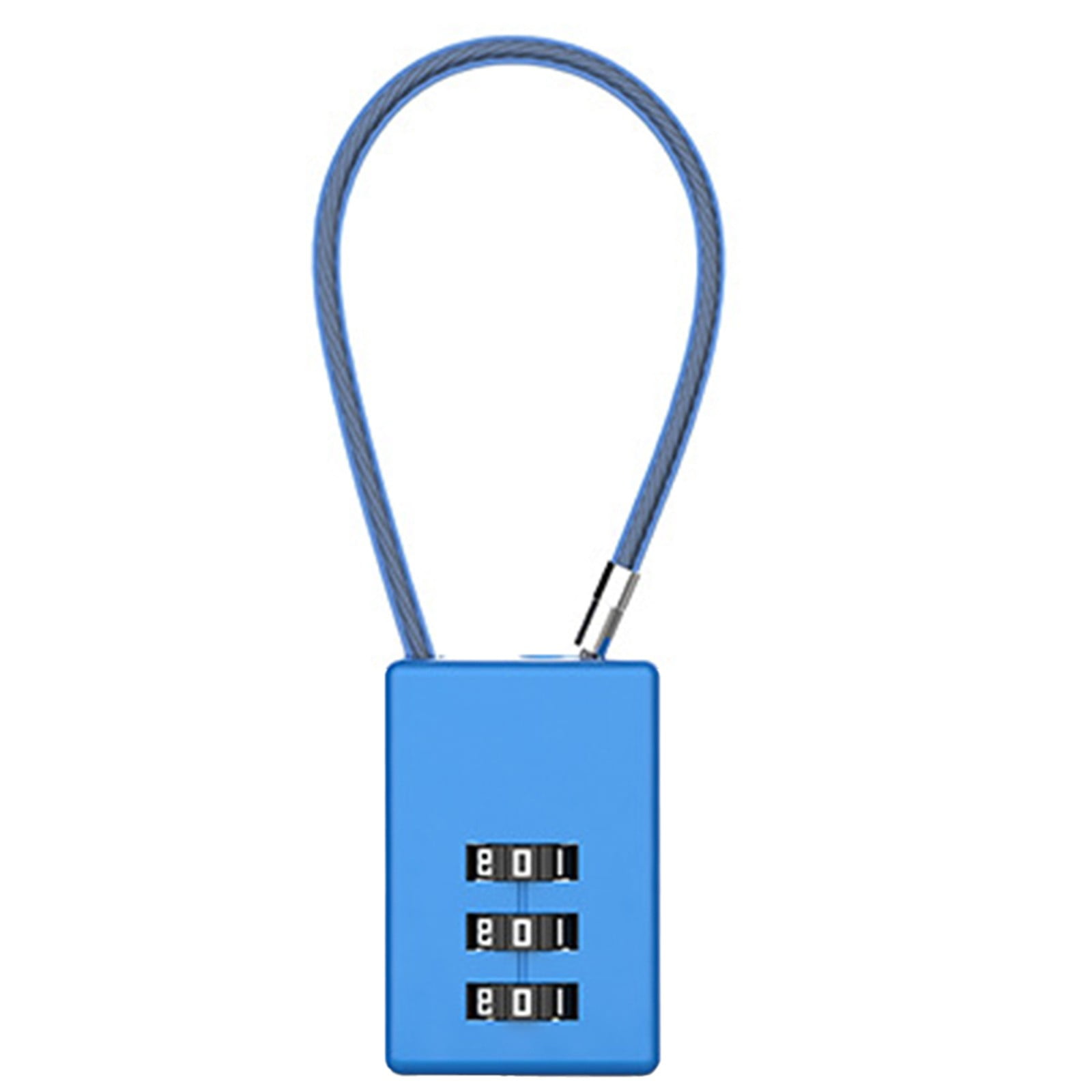 Rooha Upgrade Lock Head Hard To Break Wire Rope Password Lock Backpack Trolley,blue