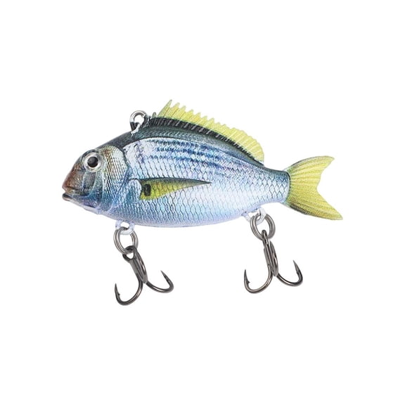 Rooha Vib 3D Soft Fishing Lures Dynamic Swimbait Vibration Sinking Sea Fishing Baits
