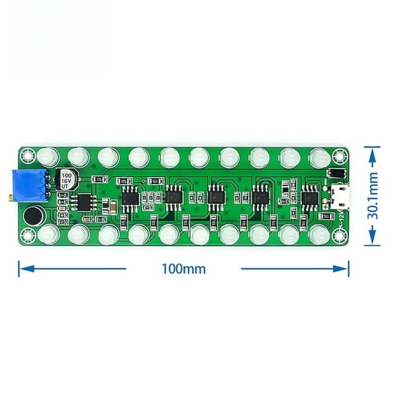 Rooha Voice Activated Led Sound Level Meter Audio for Spectrum indicator with Rgb,Three-color LED