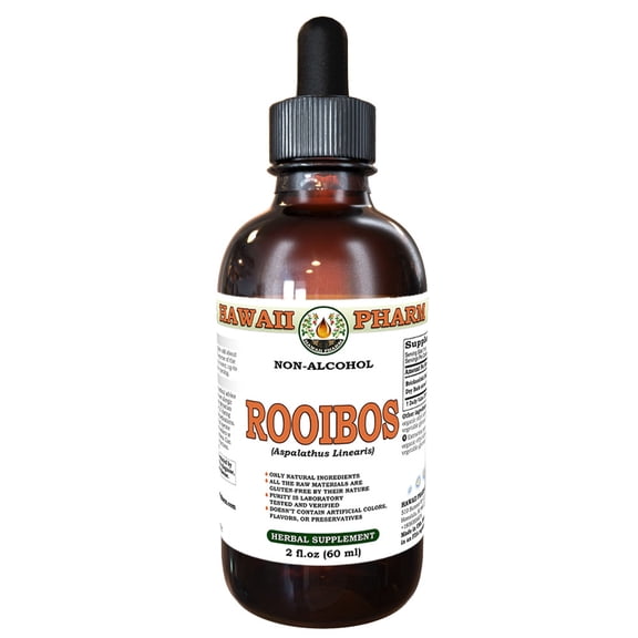 Rooibos (Aspalathus Linearis) Dry Leaf Liquid Extract Tincture. Expertly Extracted by Trusted HawaiiPharm Brand. Absolutely Natural. Proudly made in USA. Tincture 2 Fl.Oz
