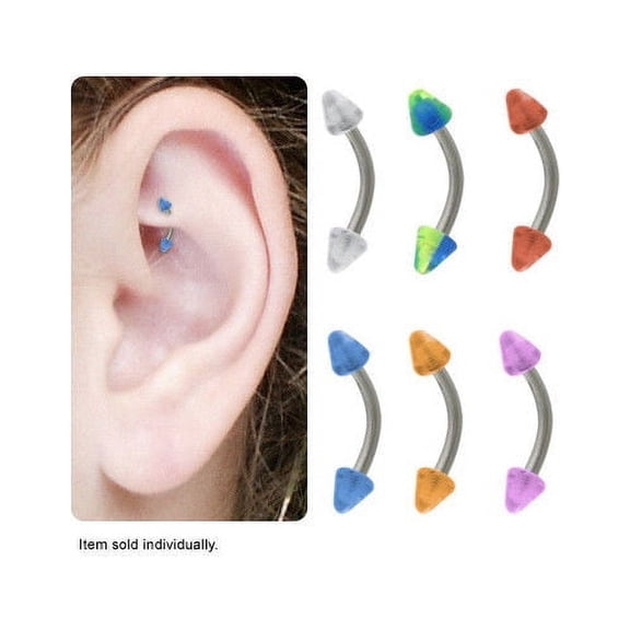 Rook Earring with Acrylic Spike Beads