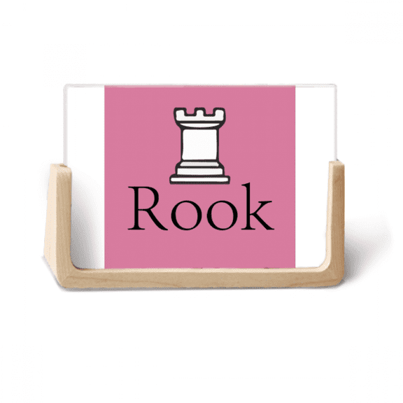 Rook White Word Chess Game Photo Wooden Photo Frame Tabletop Display