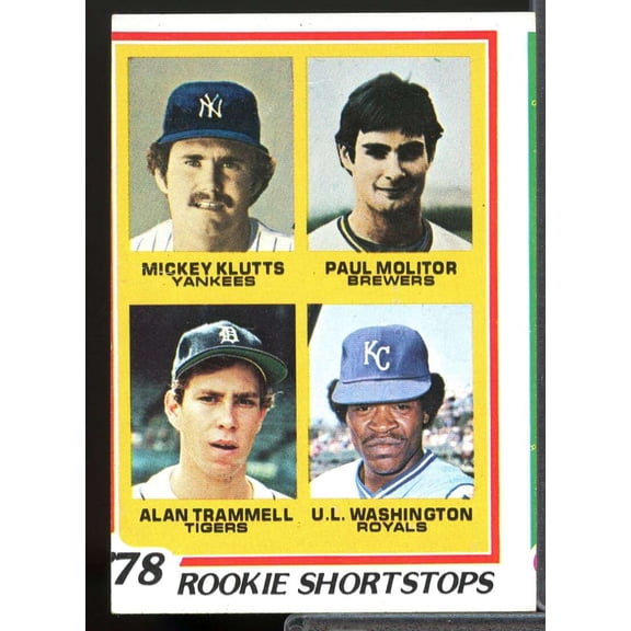 Rookie Shortstops/Klutts/Molitor RC/Trammell RC/Washington RC 1978 Topps #707
