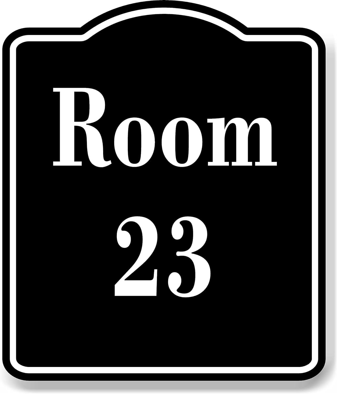 Room 23 Number Building BLACK Aluminum Composite Sign, 20"x24 ...