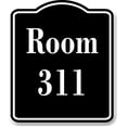 thumbnail image 1 of Room 311 Number Building BLACK Aluminum Composite Sign, 15"x18", 1 of 10