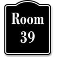 thumbnail image 1 of Room 39 Number Building BLACK Aluminum Composite Sign, 15"x18", 1 of 9