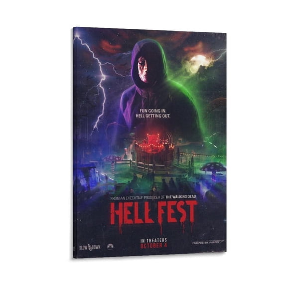 Room Aesthetic Poster Classic Movie Hell Fest Movie Posters Cool Artwork Wall Art Home Decor Gift Ideas Poster Decorative Painting Canvas Wall Art Living Room Posters
