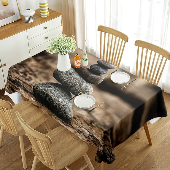 Room Banquet Dining Kitchen Home for Decoration Tablecloth Rectangle Landscape Natural Beautiful Peb
