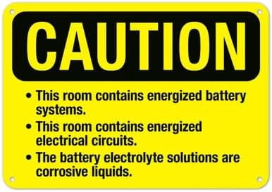 This Room Contains Energized Battery Systems Energized Electrical ...