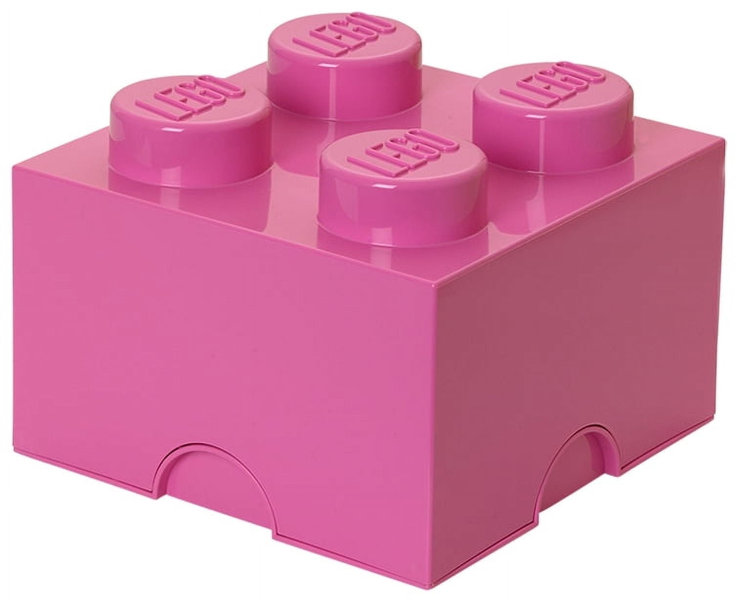 Room Copenhagen, LEGO Storage Brick Box - Stackable Storage Solution - Bright Pink, Brick 4