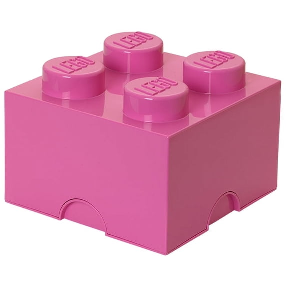 Room Copenhagen, LEGO Storage Brick Box - Stackable Storage Solution - Bright Pink, Brick 4