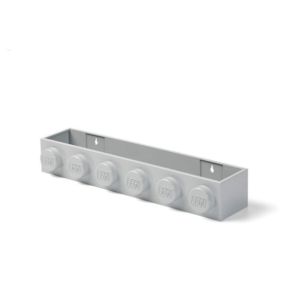 Room Copenhagen, Lego Book Rack - Decorative Floating Shelf Storage - Grey