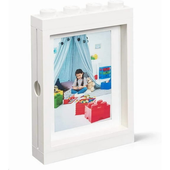 Room Copenhagen Lego Picture Frame - Stackable, Tabletop or Wall Display - White