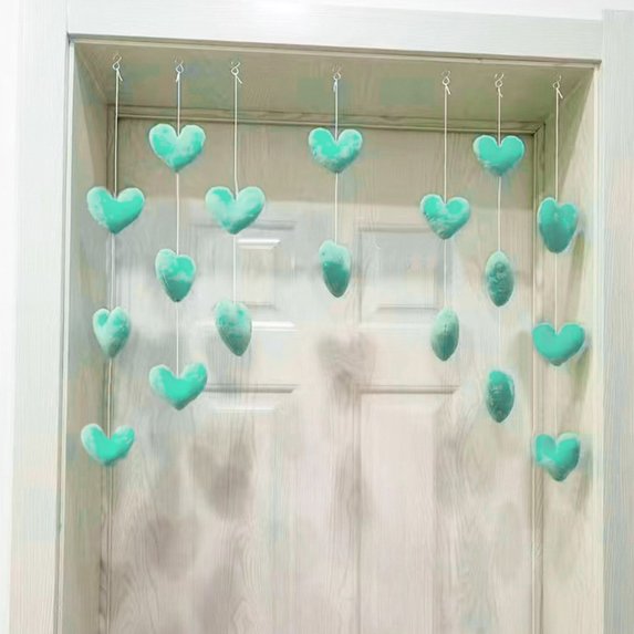 Room Dacron Solid Color Non Perforated Curtain Partition Door Decoration Thread Curtain Hanging Curtain GREEN