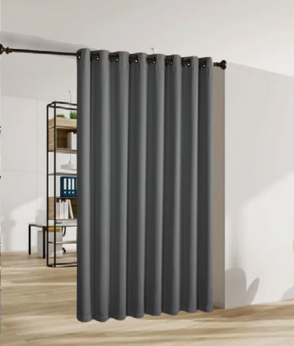 Gorgeous Home Linen Room Divider Extra Wide Thermal Unlined Blackout Grommet Curtain 1 Panel 100" Wide x 84" Long Charcoal Grey