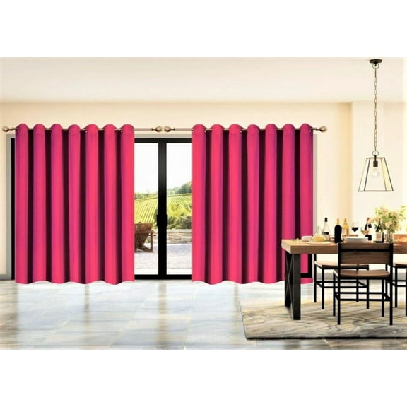 Room Darkening Blackout Curtains/Drapes K100 HOT PINK Panel Thermal Insulated Divider Room, Sliding Door Patio Extra Wide 1 Panel 100" X 84"