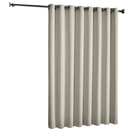 Gorgeous Home Linen Room Divider Extra Wide Heavy Thick Blackout Grommet Curtain for Living Room Bedroom Studio 1 Panel, Ivory, 100" Wide x 84" Long