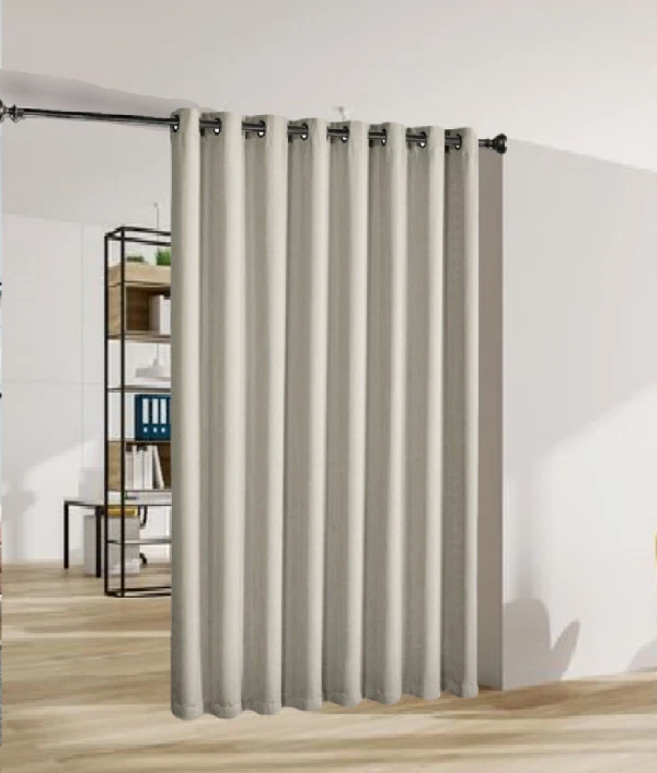 Gorgeous Home Linen Room Divider Extra Wide Thermal Unlined Blackout Grommet Curtain 1 Panel 100" Wide x 84" Long Ivory