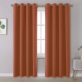 thumbnail image 1 of Room Darkening Blackout Grommet Curtains Thermal Insulated Solid Curtains Panel, Window Drapes for Living Room, Bedroom & Window (Set of 2 Panels, 42" W x 45" L) { Brick Red }, 1 of 8