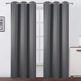 thumbnail image 1 of Room Darkening Blackout Grommet Curtains Thermal Insulated Solid Curtains Panel, Window Drapes for Living Room, Bedroom & Window (Set of 2 Panels, 42" W x 72" L) { Grey }, 1 of 8