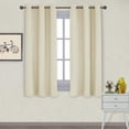 thumbnail image 1 of Room Darkening Blackout Grommet Curtains Thermal Insulated Solid Curtains Panel, Window Drapes for Living Room, Bedroom & Window (Set of 2 Panels, 52" W x 72" L) { Ivory }, 1 of 8