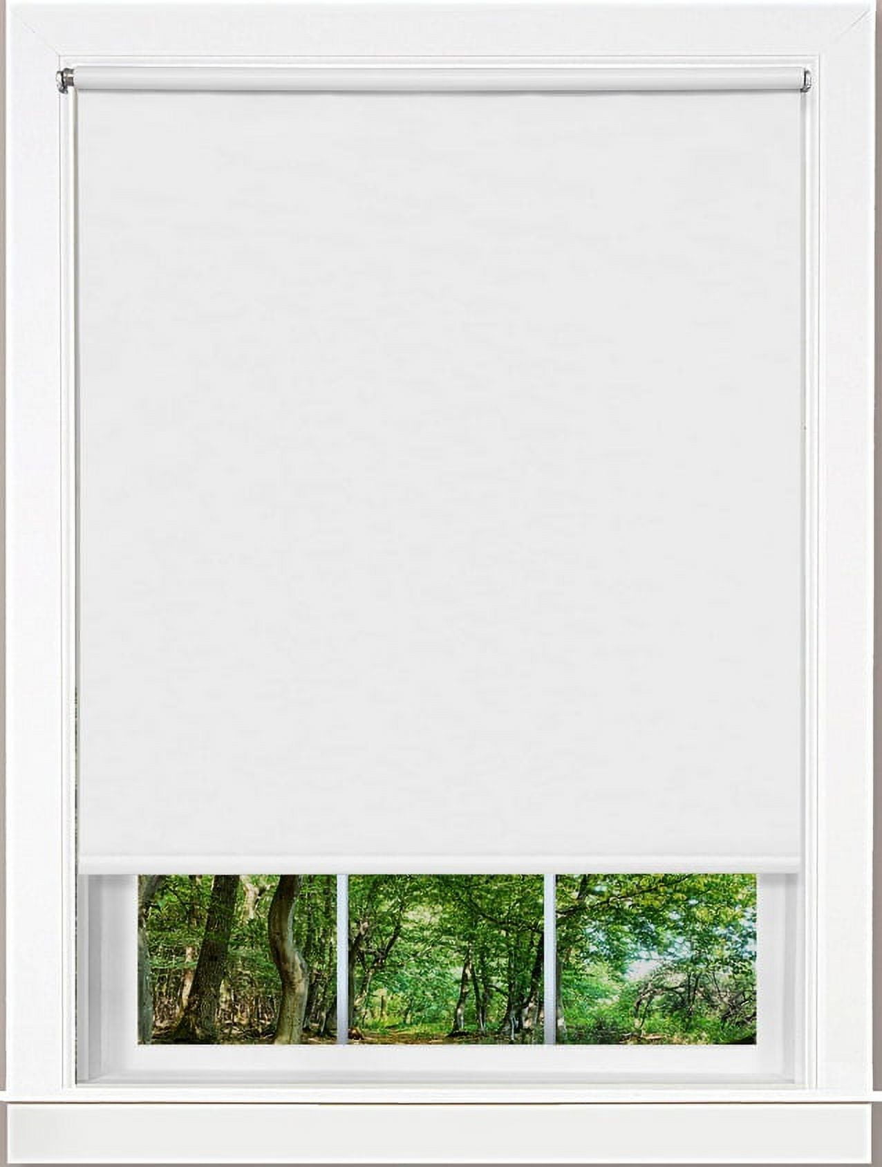 Room Darkening Cordless Blackout Window Roller Shades (55" Width)