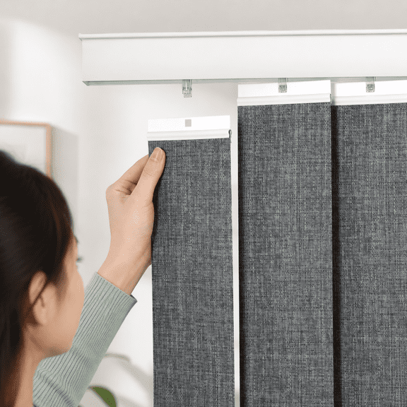 Room Darkening Grey 20 Pack 3.5" W x 82.5" H Vertical Blind Replacement Slats