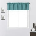 thumbnail image 1 of Room Darkening Privacy Protection 18 Inch Long Window Curtain Valance, Teal, 1 of 4