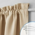 thumbnail image 1 of Room Darkening Sidelight Door Panel - Window Treatment Thermal Insulated French Sliding Glass Door Curtains for Privacy (One Panel, 25" Wide x 72" Long, Beige), 1 of 7
