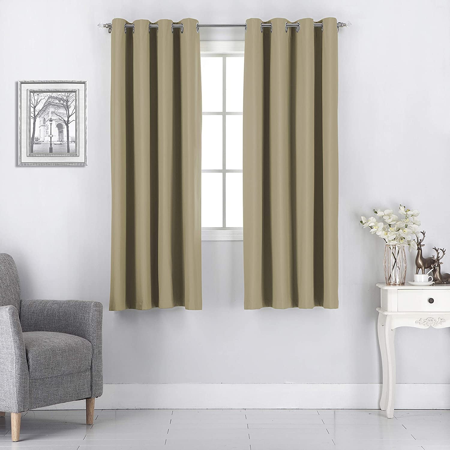 Room Darkening Thermal Insulated Blackout Grommet Window Curtains