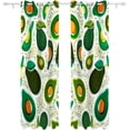 thumbnail image 1 of Room Darkening Window Curtains Drapes Fresh Green Avocado Thermal Insulated Grommet Blackout Curtains 84x55 in 2 Panels for Bedroom Living Room, 1 of 6