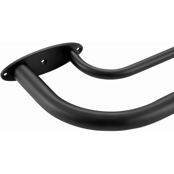 Room Darkening Wrap Around Double Curtain Rod Set,Extendable Metal Rod Set 1 Inches Front Rod and 5/8 Inches Rod for Window 28-48",Matte Black