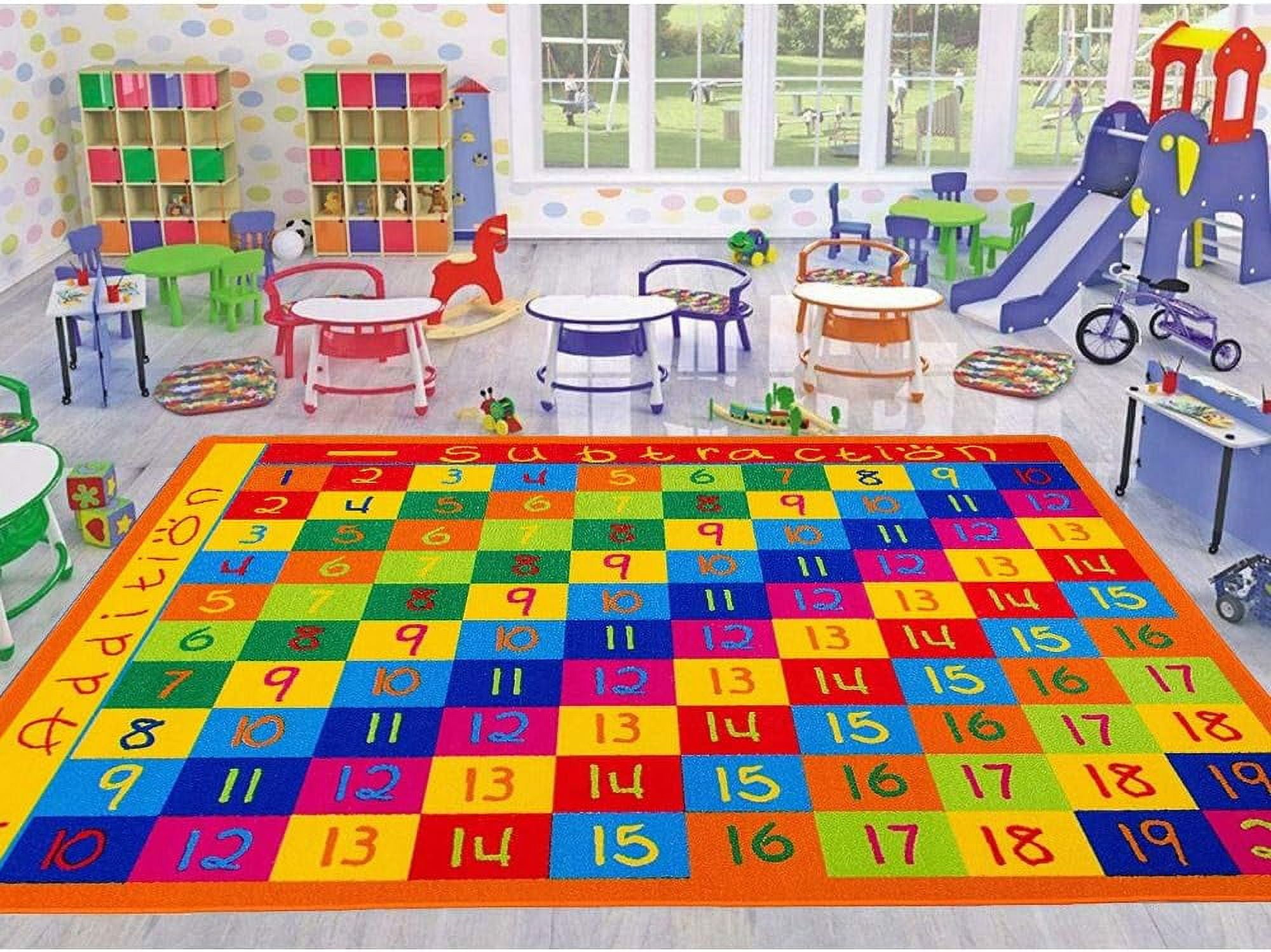 Room/Daycare/Classroom/Playroom Area Rug. Math. Numbers Chart